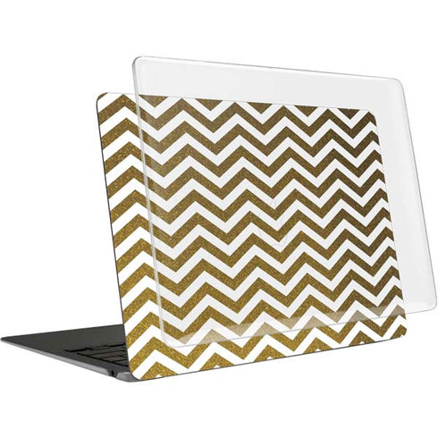 Gold Chevron MacBook Air 13in M1 (2021) Case plus Skin