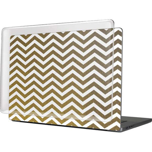 Gold Chevron MacBook Pro 16in (2021-25) Case plus Skin