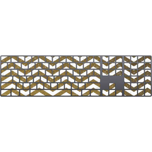Gold Chevron Magic Keyboard with Numeric Keypad Skin