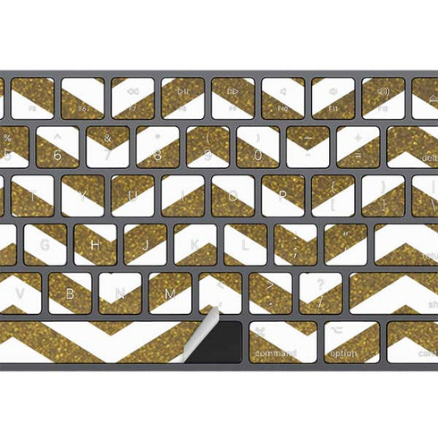 Gold Chevron Magic Keyboard with Numeric Keypad Skin