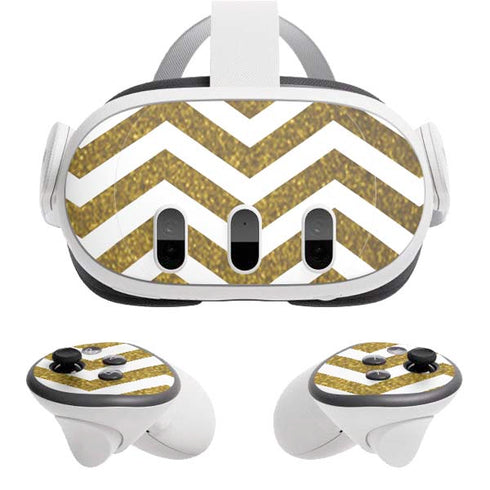 Gold Chevron Meta Quest 3 Skin