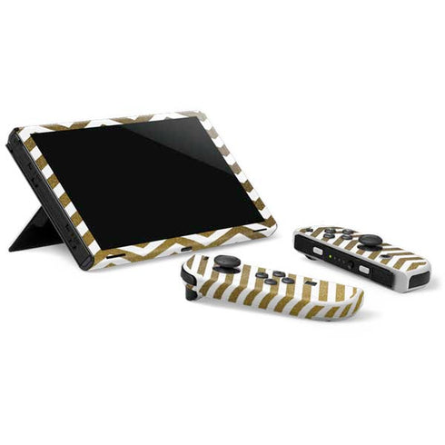 Gold Chevron Nintendo Switch OLED (2021) Skin