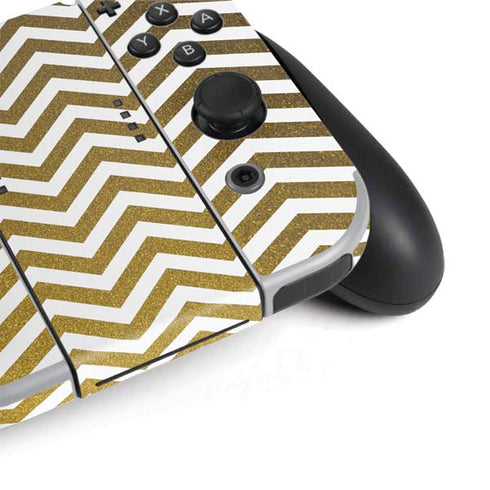 Gold Chevron Nintendo Switch OLED (2021) Skin