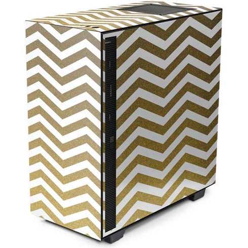 Gold Chevron NZXT H510 Compact ATX Mid-Tower Case Skin