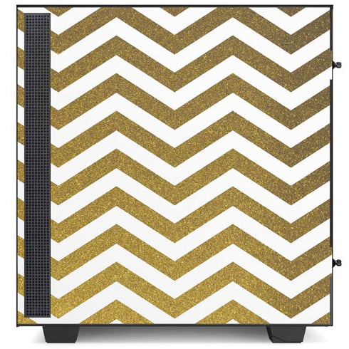Gold Chevron NZXT H510 Compact ATX Mid-Tower Case Skin