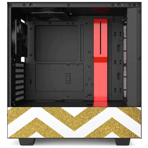 Gold Chevron NZXT H510 Compact ATX Mid-Tower Case Skin