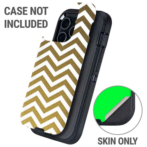 Gold Chevron Otterbox Defender iPhone Skin