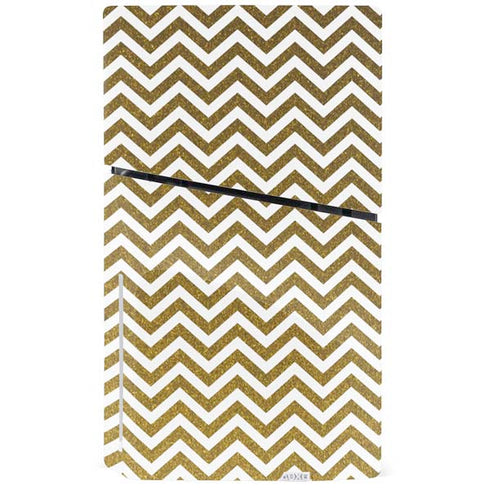 Gold Chevron PS5 Slim Disk Bundle Skin