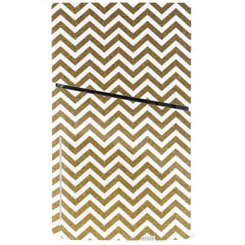 Gold Chevron PS5 Slim Disk Console Skin