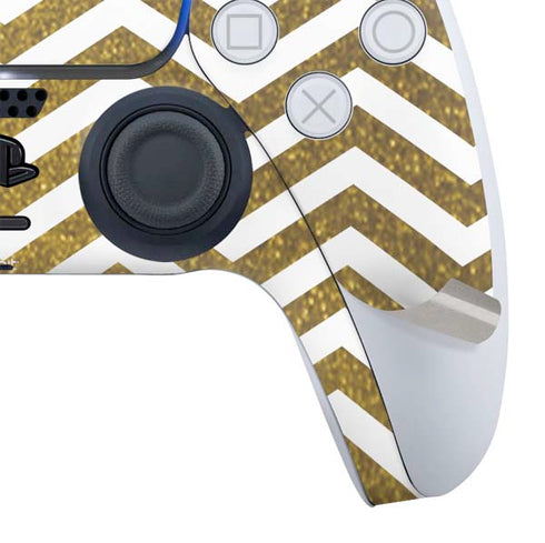 Gold Chevron PS5 Slim Digital Edition Bundle Skin