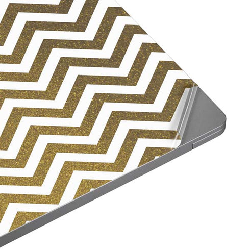 Gold Chevron Universal Laptop 12in (9.8 x 6.8in) Skin
