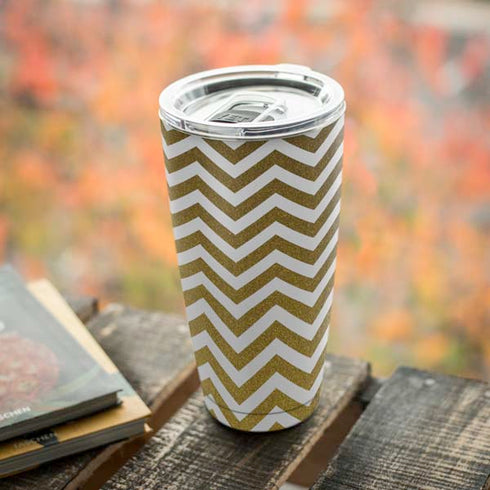 Gold Chevron Yeti 20oz Tumbler Skin