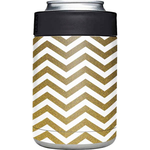Gold Chevron Yeti Colster Can Insulator Skin