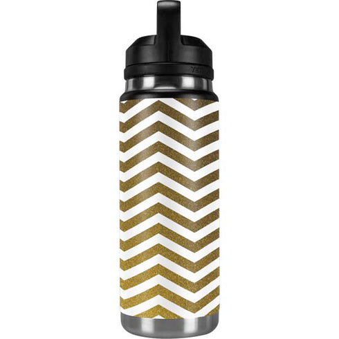 Gold Chevron YETI Rambler 26oz Bottle Skin