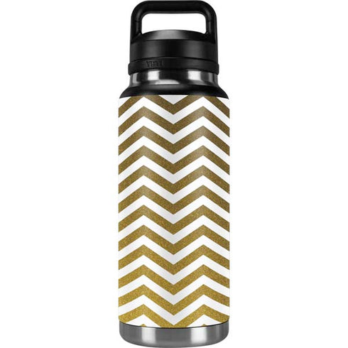 Gold Chevron YETI Rambler 36oz Bottle Skin