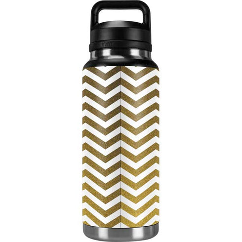 Gold Chevron YETI Rambler 36oz Bottle Skin