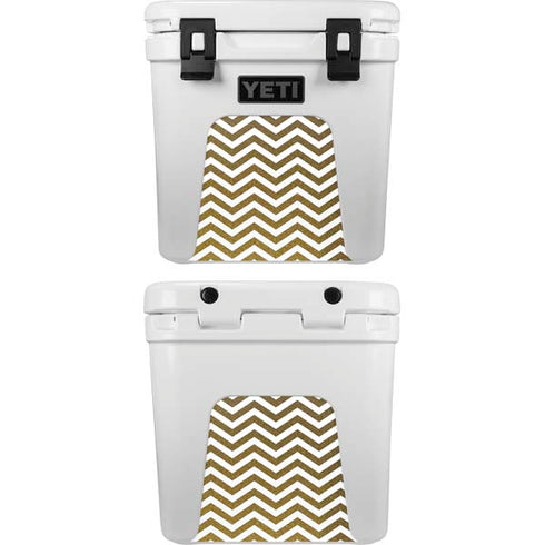 Gold Chevron YETI Roadie 24 Hard Cooler Skin