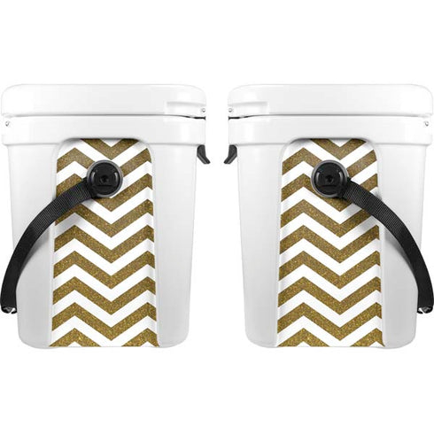 Gold Chevron YETI Roadie 24 Hard Cooler Skin