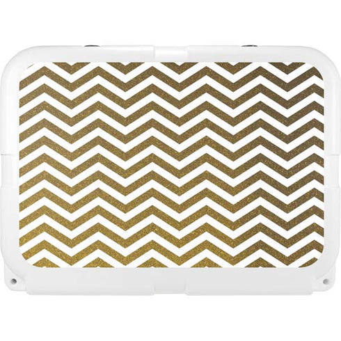 Gold Chevron YETI Tundra 35 Hard Cooler Skin