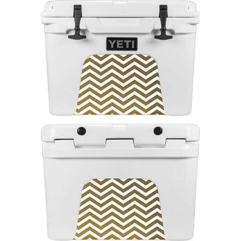 Gold Chevron YETI Tundra 35 Hard Cooler Skin