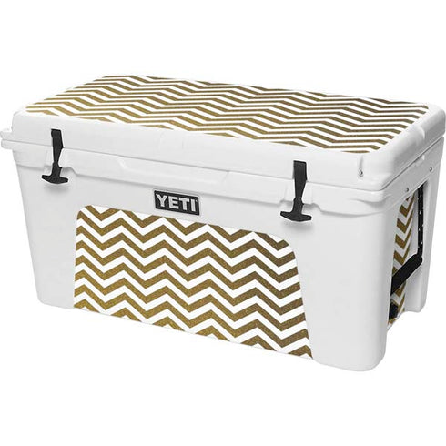 Gold Chevron YETI Tundra 75 Hard Cooler Skin