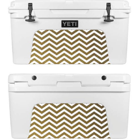 Gold Chevron YETI Tundra 75 Hard Cooler Skin