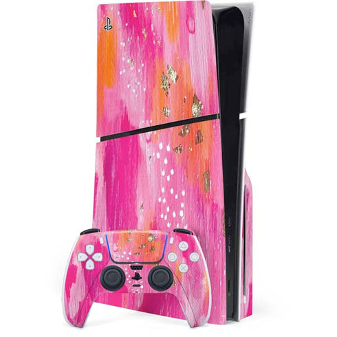 Gold Dust by Etta Vee PS5 Slim Disk Bundle Skin