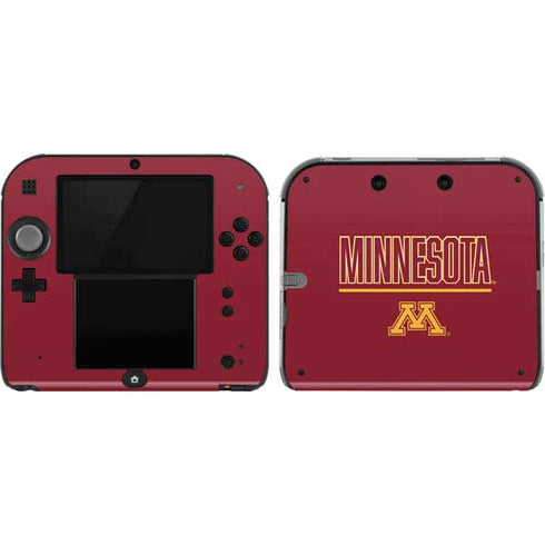 University of Minnesota Athletic Text Nintendo 2DS Skin