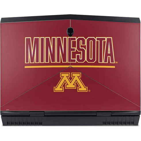 University of Minnesota Athletic Text Dell Alienware Skin