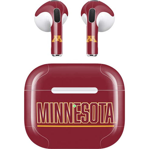 University of Minnesota Athletic Text Apple AirPods (3rd Gen 2021) Skin