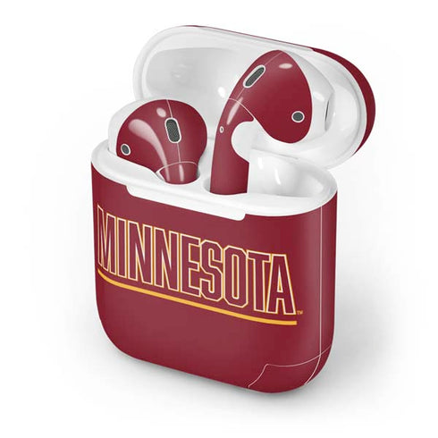 University of Minnesota Athletic Text Apple AirPods Skin