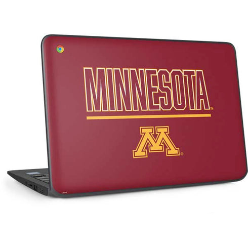 University of Minnesota Athletic Text HP Chromebook Skin