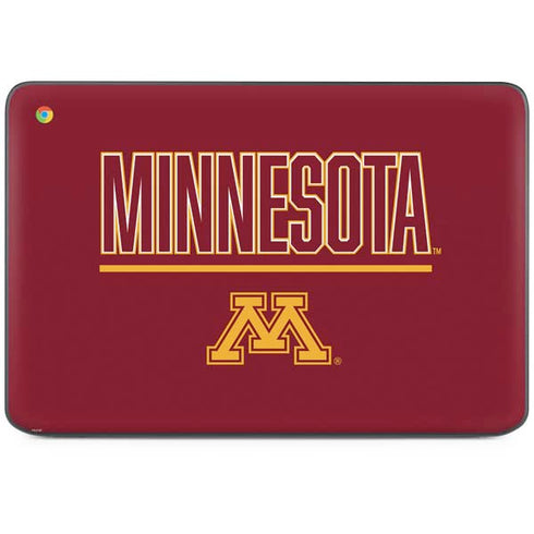 University of Minnesota Athletic Text HP Chromebook Skin