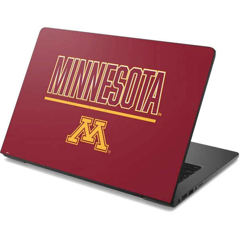University of Minnesota Athletic Text Dell Chromebook Skin