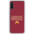 University of Minnesota Athletic Text Galaxy A10e Clear Case