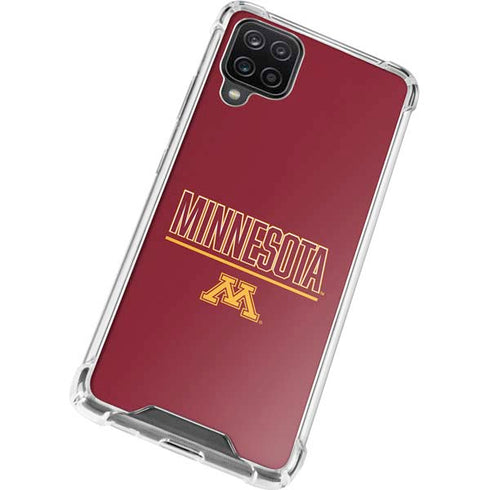 University of Minnesota Athletic Text Galaxy A12 Clear Case