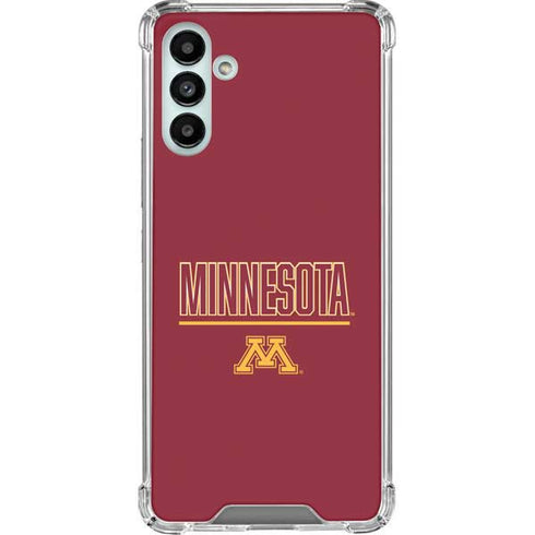 University of Minnesota Athletic Text Galaxy A13 5G Clear Case