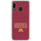 University of Minnesota Athletic Text Galaxy A20 Clear Case