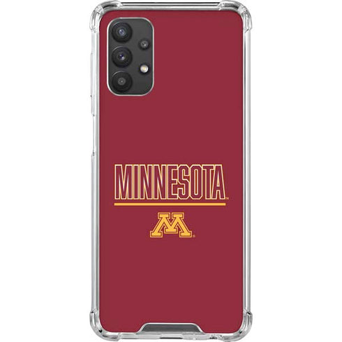 University of Minnesota Athletic Text Galaxy A32 5G Clear Case