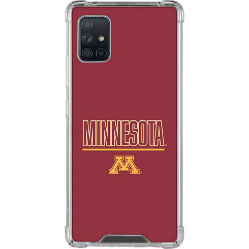 University of Minnesota Athletic Text Galaxy A51 5G Clear Case