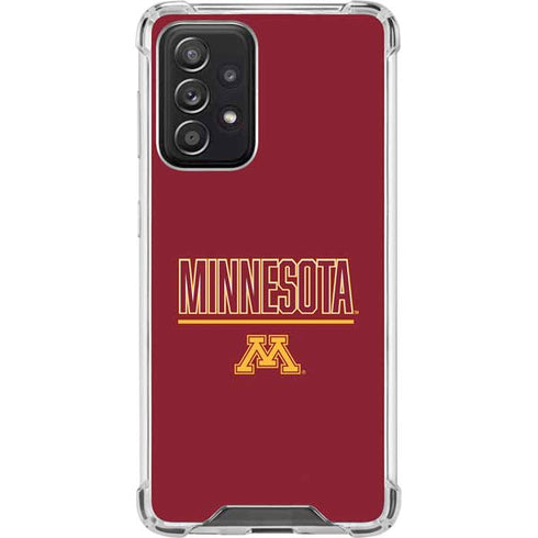 University of Minnesota Athletic Text Galaxy A52 5G Clear Case
