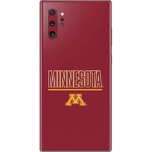 University of Minnesota Athletic Text Galaxy Note 10 Plus Skin