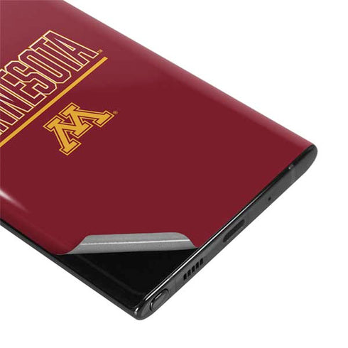 University of Minnesota Athletic Text Galaxy Note 10 Plus Skin