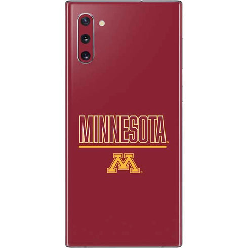 University of Minnesota Athletic Text Galaxy Note 10 Skin