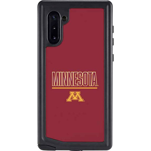 University of Minnesota Athletic Text Galaxy Note 10 Waterproof Case