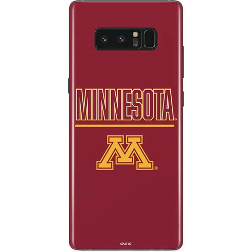 University of Minnesota Athletic Text Galaxy Note 8 Skin