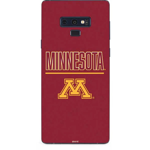 University of Minnesota Athletic Text Galaxy Note 9 Skin