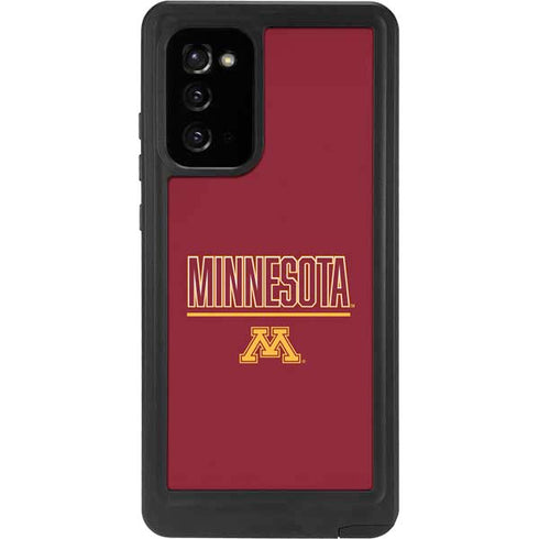 University of Minnesota Athletic Text Galaxy Note20 5G Waterproof Case