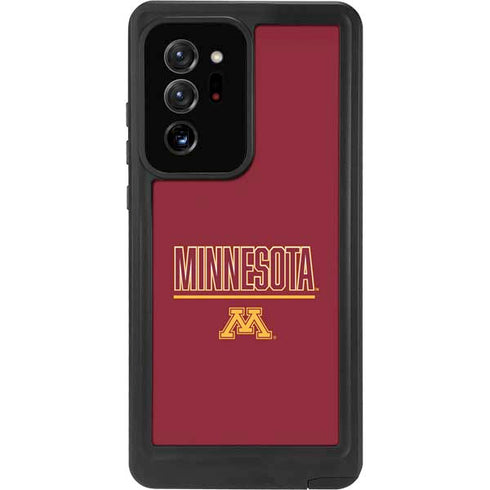University of Minnesota Athletic Text Galaxy Note20 Ultra 5G Waterproof Case