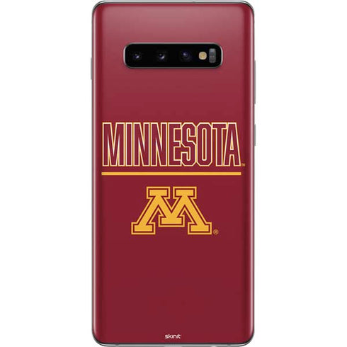 University of Minnesota Athletic Text Galaxy S10 Plus Skin